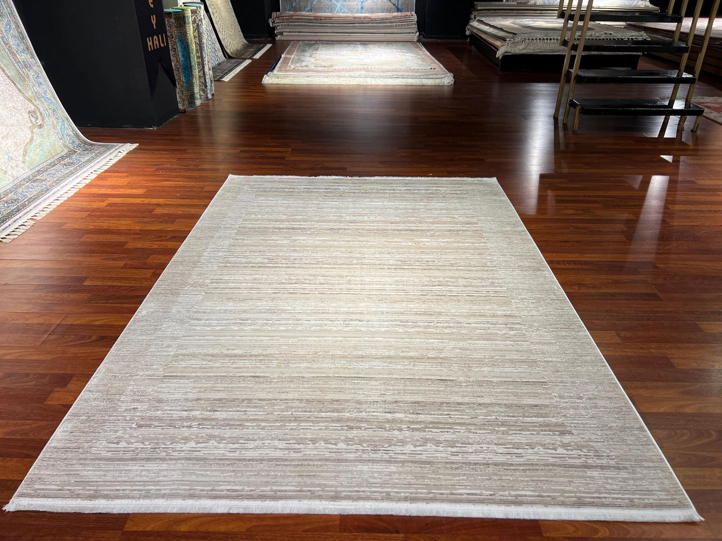 5x8 ft Gray Modern Area Rug Minimalist Living Room Carpet Neutral Contemporary Home Decor Soft Texture