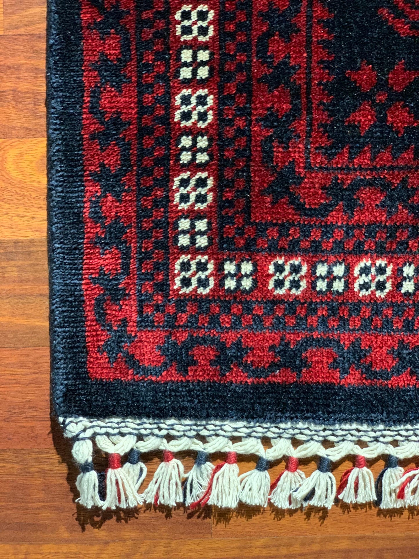 3x5 Red Tribal Bamboo Silk Rug, Geometric Turkish Rug, Yağcıbedir Style Rug