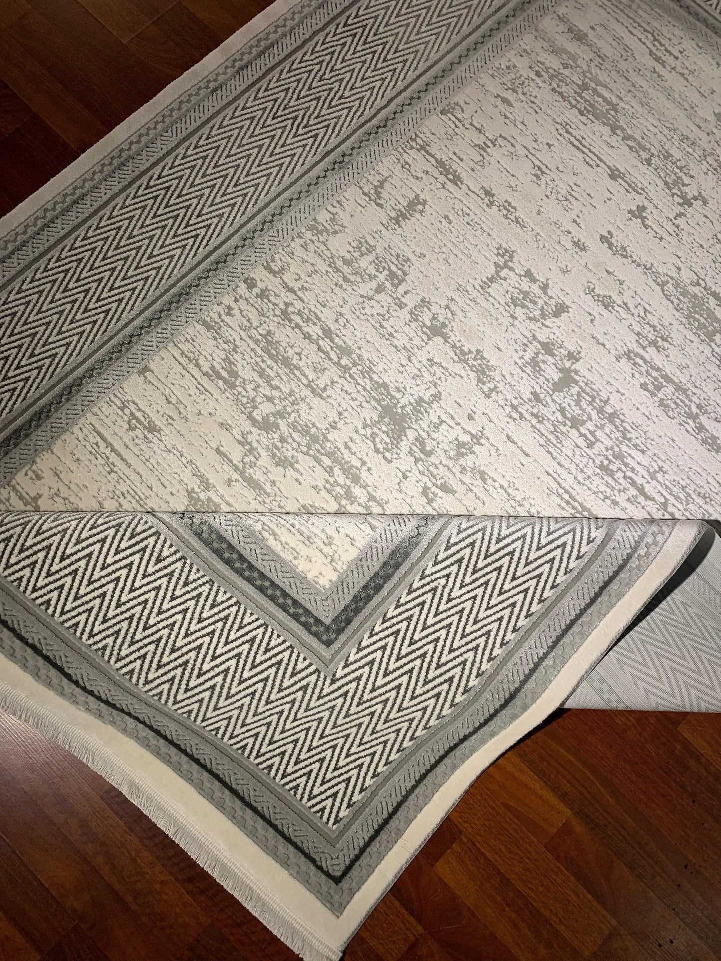 5x8 Beige Area Rug, Modern Living Room Rug, Soft Acrylic Carpet for Bedroom, Office and Home Decor