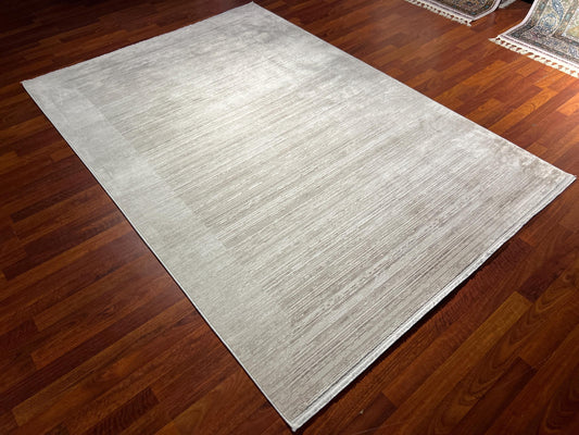 5x8 ft Gray Modern Area Rug Minimalist Living Room Carpet Neutral Contemporary Home Decor Soft Texture