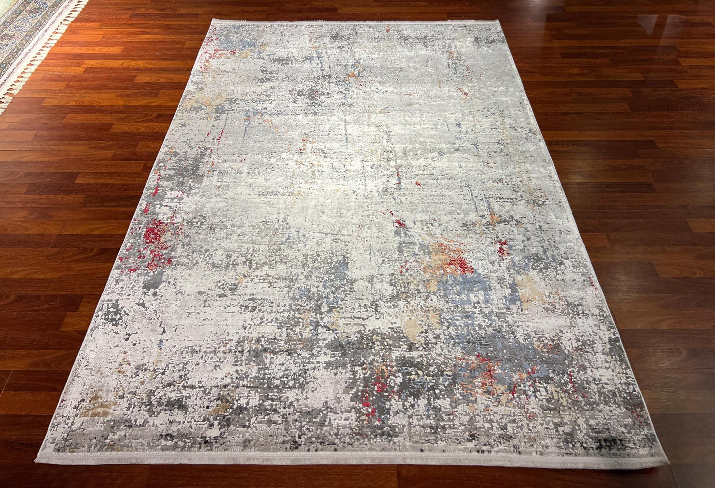 5x8 ft Gray Abstract Modern Area Rug Contemporary Living Room Carpet Neutral Artistic Home Decor Rug