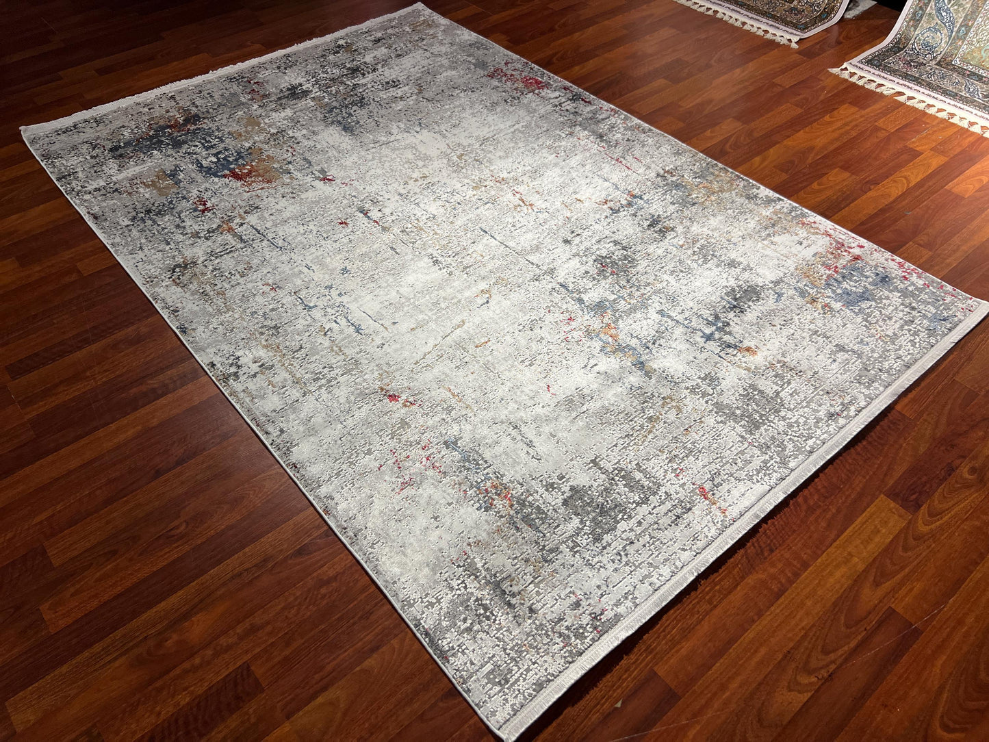 5x8 ft Gray Abstract Modern Area Rug Contemporary Living Room Carpet Neutral Artistic Home Decor Rug