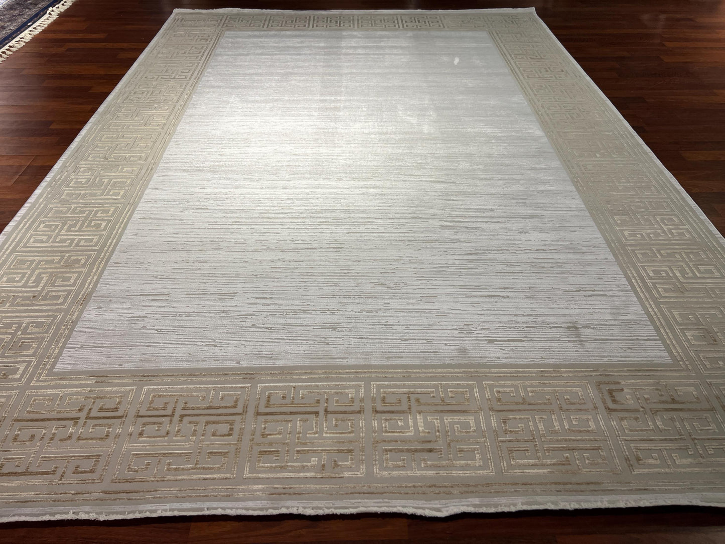 Gold White Rug 7x10, Modern Minimalist Rug, Luxury Living Room Rug, Turkish Area Rug, Large Rug