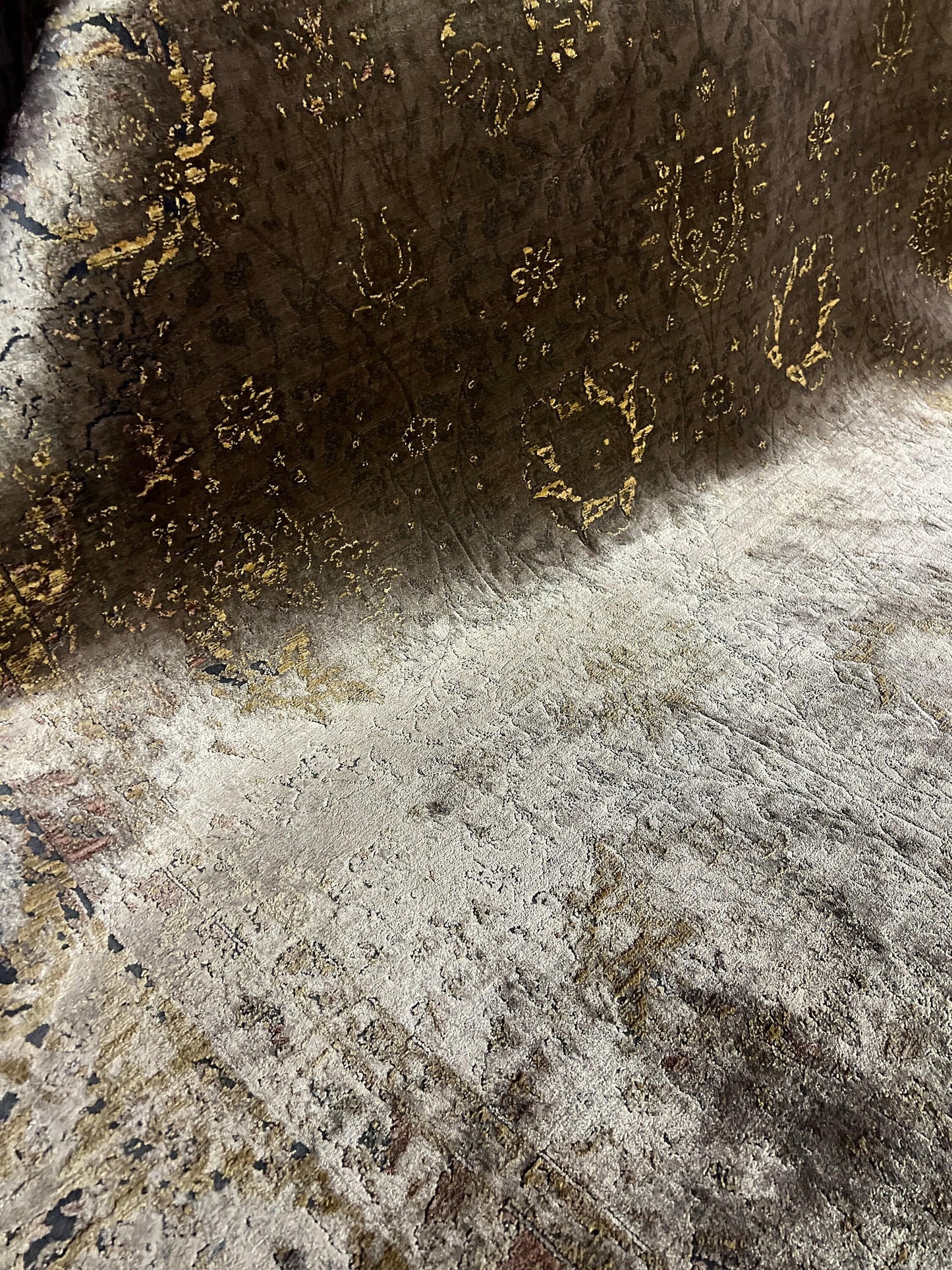 7x10 ft Vintage Distressed Rug, Beige Antique Look Area Rug, Modern Classic Living Room Carpet