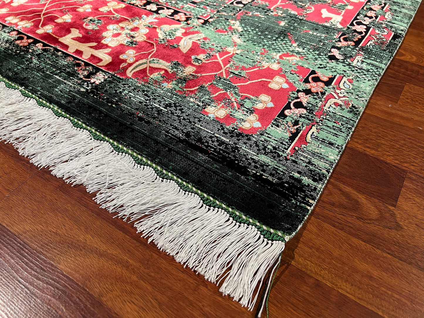 7x10 ft Black Gold Silk Rug, Palace Style Luxury Area Rug, Ornate Royal Living Room Carpet
