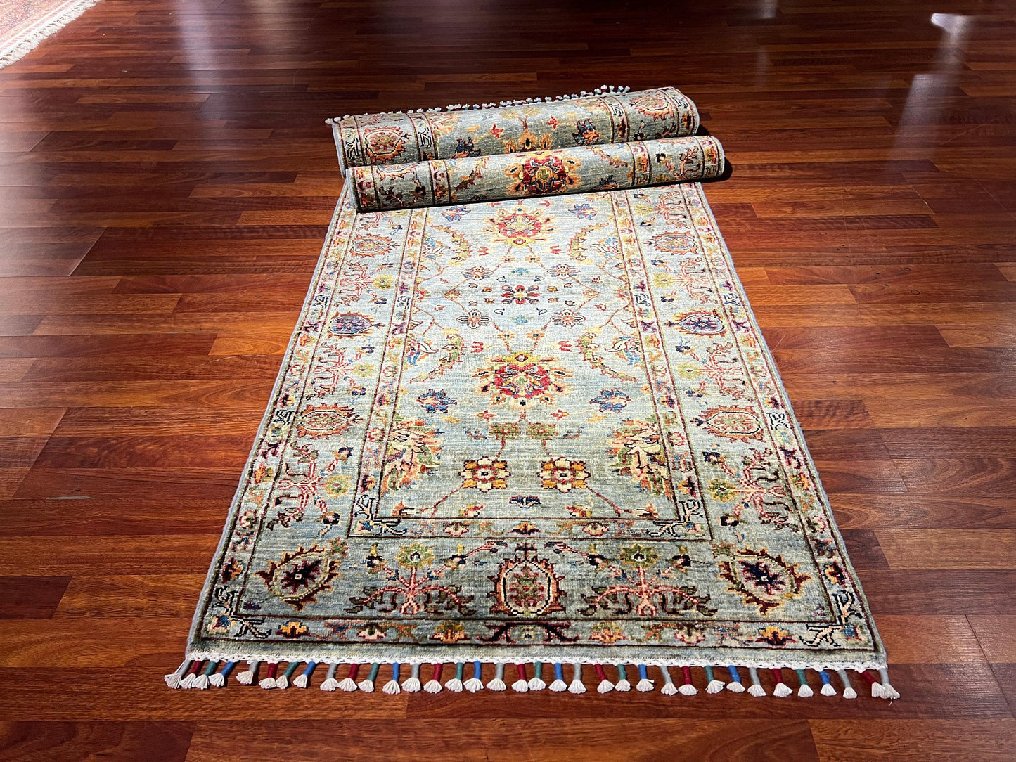 3x10 Oushak Runner Rug, Turkish Wool Rug, Ethnic Hallway Rug, Luxury Home Decor