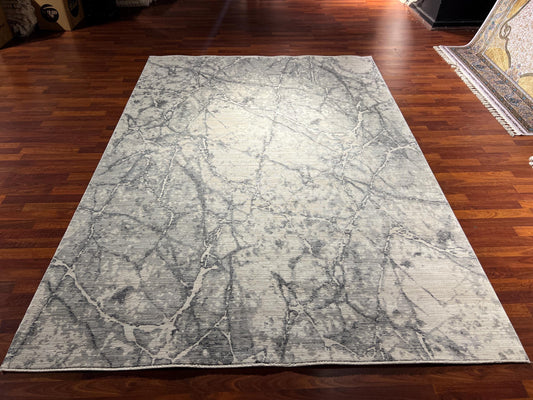 Beige Gray Modern Rug 7x10, Marble Pattern Rug, Living Room Rug, Large Area Rug, Modern Carpet
