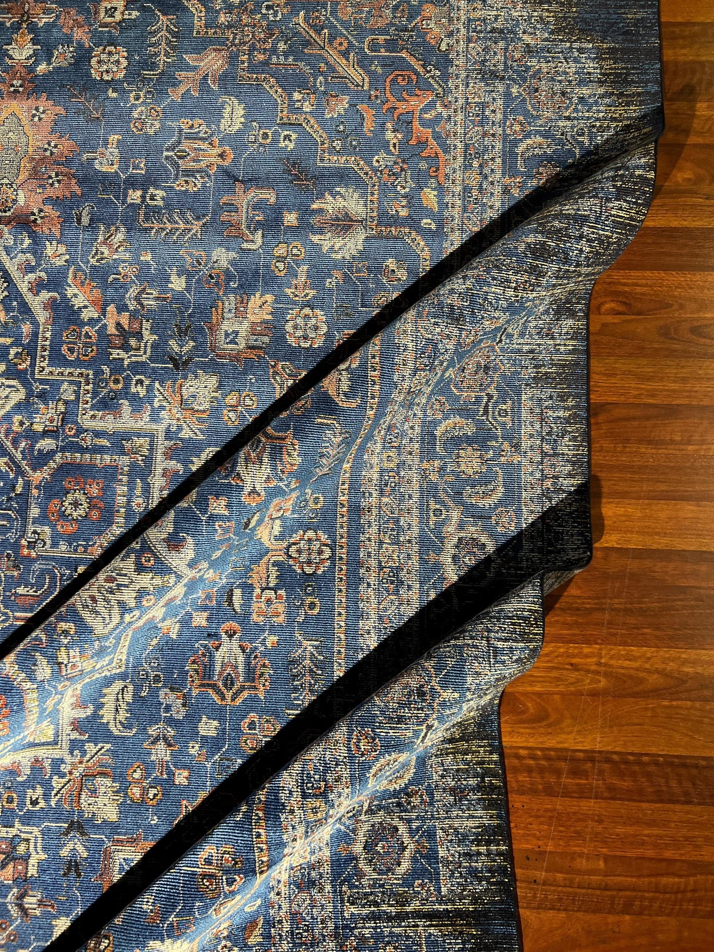 Blue Oriental Silk Rug 7x10, Medallion Pattern Rug, Luxury Living Room Rug, Turkish Silk Carpet, Large Rug