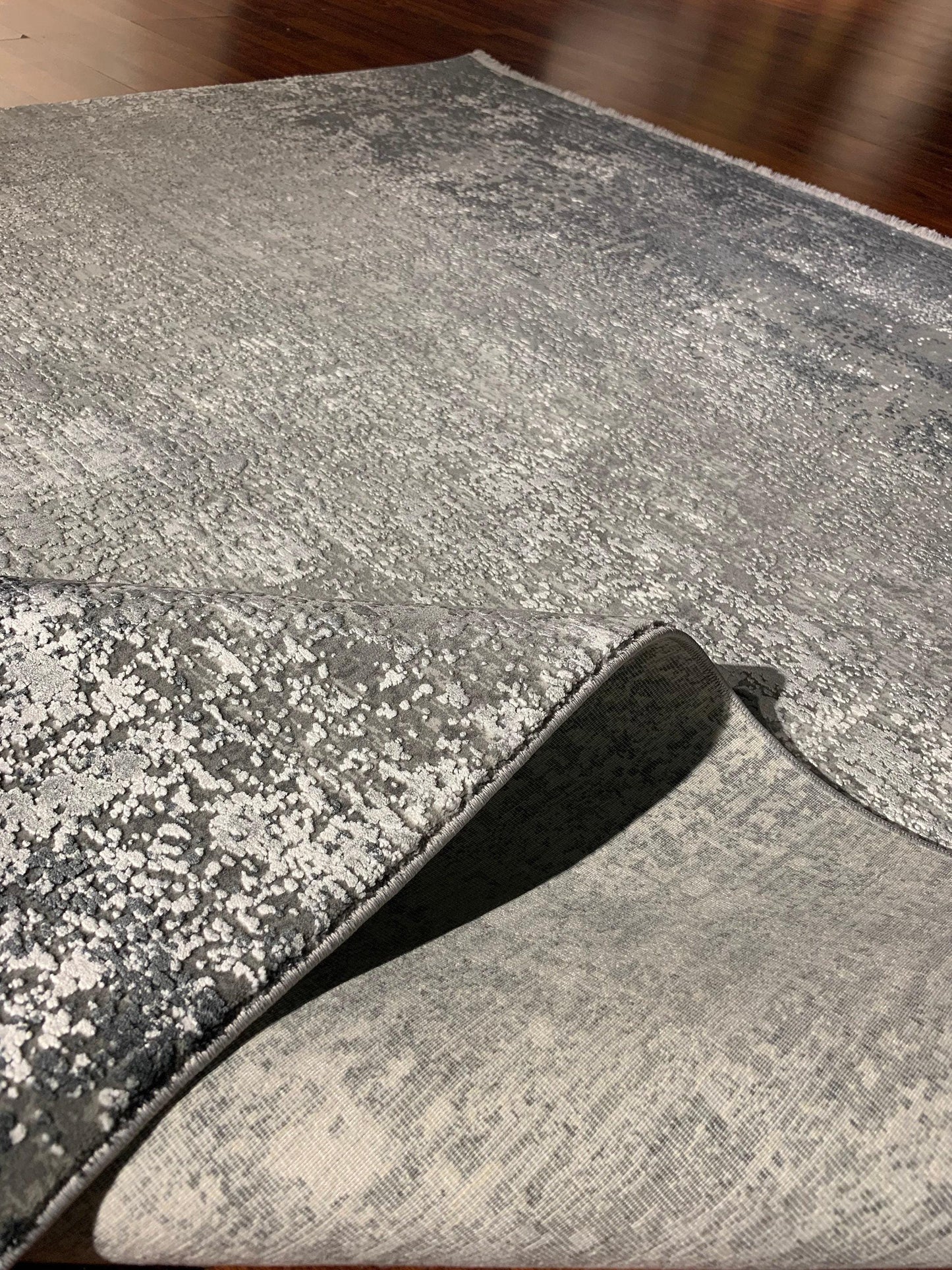 5x8 Modern Rug, Gray Minimal Texture, Turkish Area Rug, Office Living Room Decor