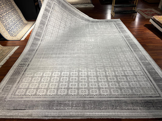 10x13 Beige Modern Rug, Oversized Neutral Carpet, Luxury Living Room Area Rug