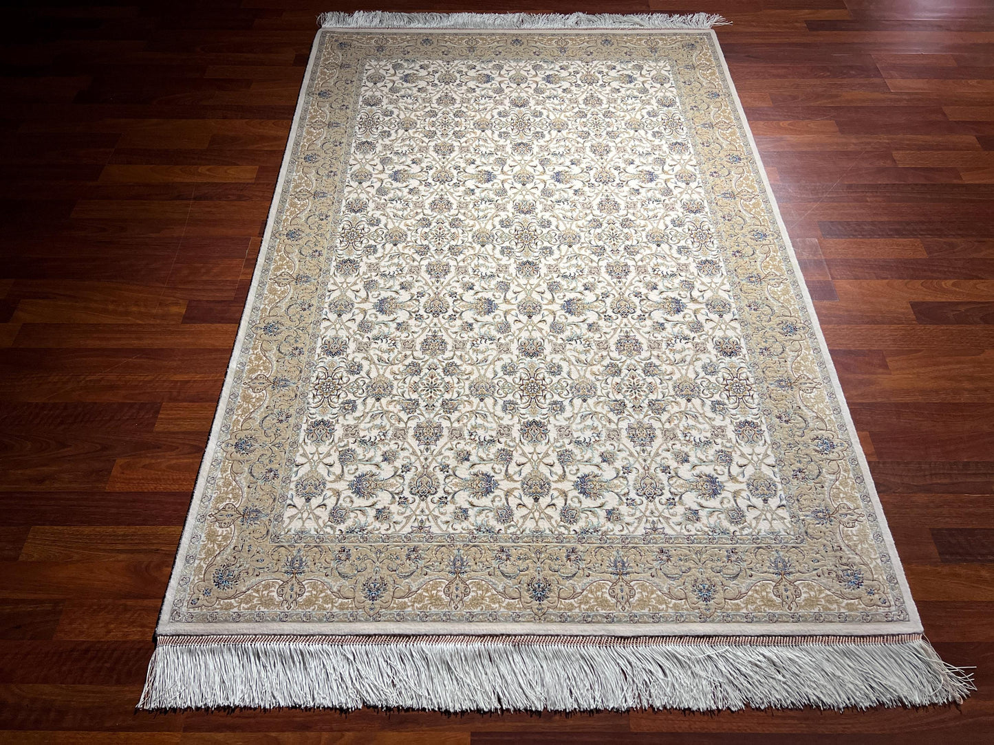 Gold Medallion Silk Rug, 4x6 Area Rug, Living Room Rug, Classic Luxury Rug, Turkish Decor Rug, Elegant Medallion Rug