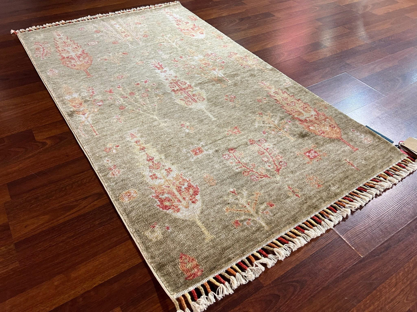 Burgundy Silk Rug, 3x5 Area Rug, Medallion Silk Rug, Turkish Rug