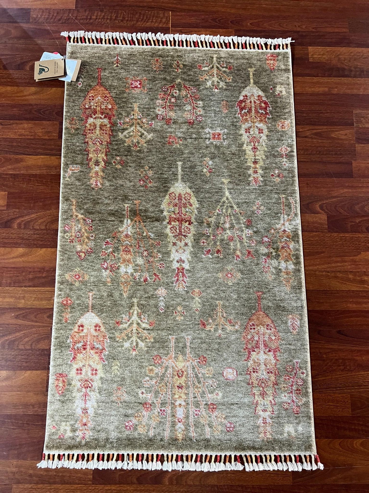 Burgundy Silk Rug, 3x5 Area Rug, Medallion Silk Rug, Turkish Rug