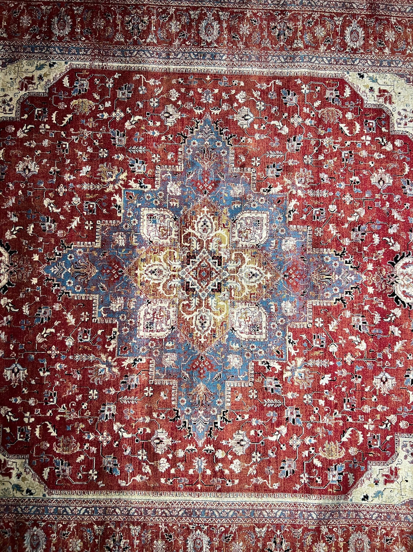 5x8 Red Gray Rug, Modern Bamboo Area Rug, Abstract Living Room Rug, Contemporary Bedroom Carpet
