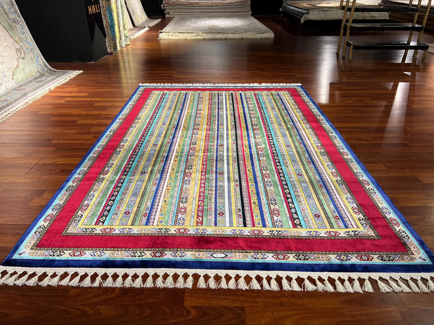 5x8 Traditional Modal Silk Rug, Luxury Living Room Area Rug, Elegant Decorative Silk Carpet