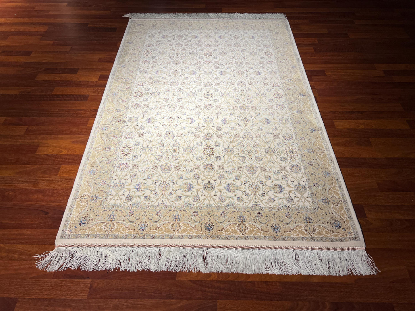 Gold Medallion Silk Rug, 4x6 Area Rug, Living Room Rug, Classic Luxury Rug, Turkish Decor Rug, Elegant Medallion Rug