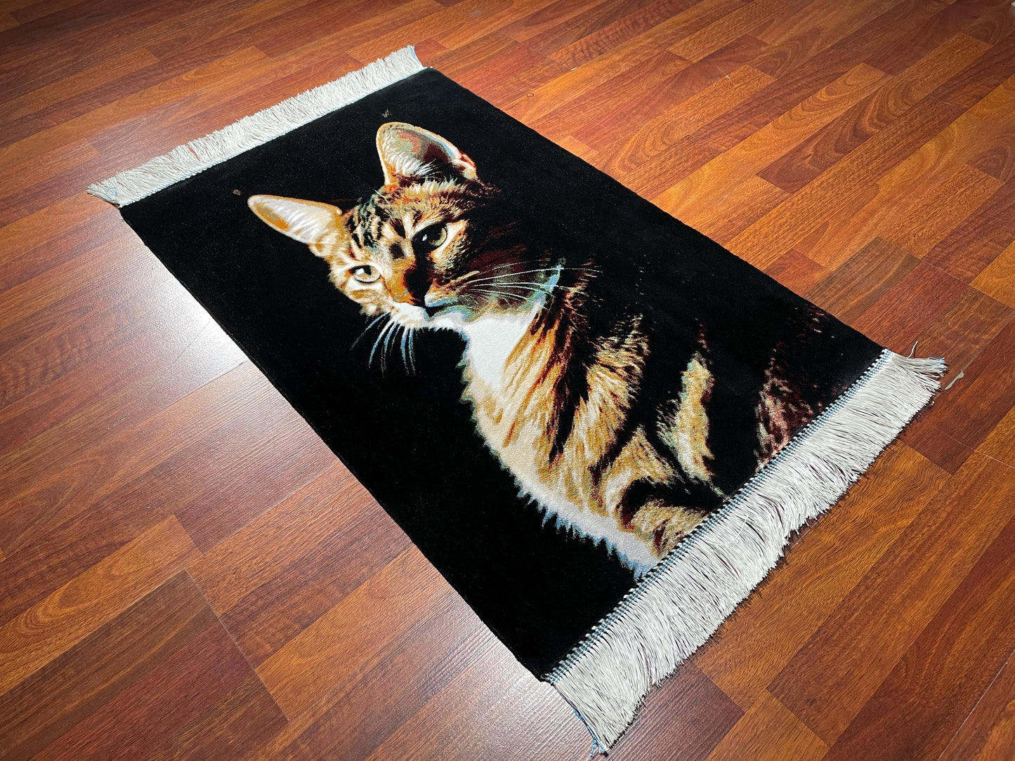 2x3 Cat Tapestry Rug, Modal Silk Wall Hanging Rug, Cat Lover Gift Rug, Decorative Animal Wall Decor Carpet