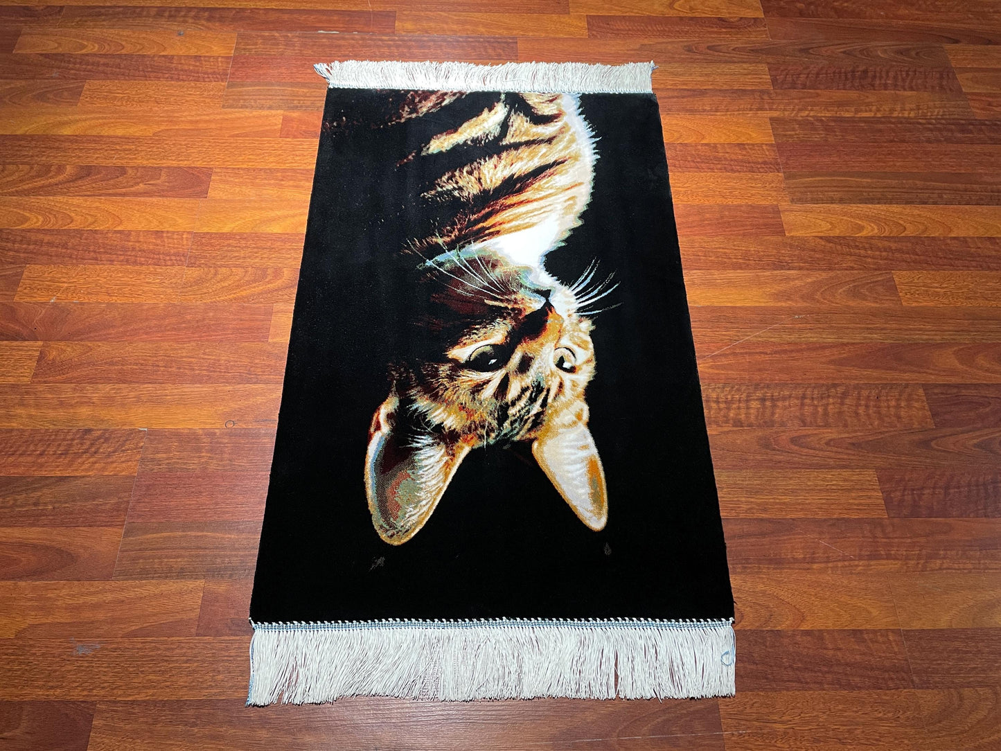 2x3 Cat Tapestry Rug, Modal Silk Wall Hanging Rug, Cat Lover Gift Rug, Decorative Animal Wall Decor Carpet