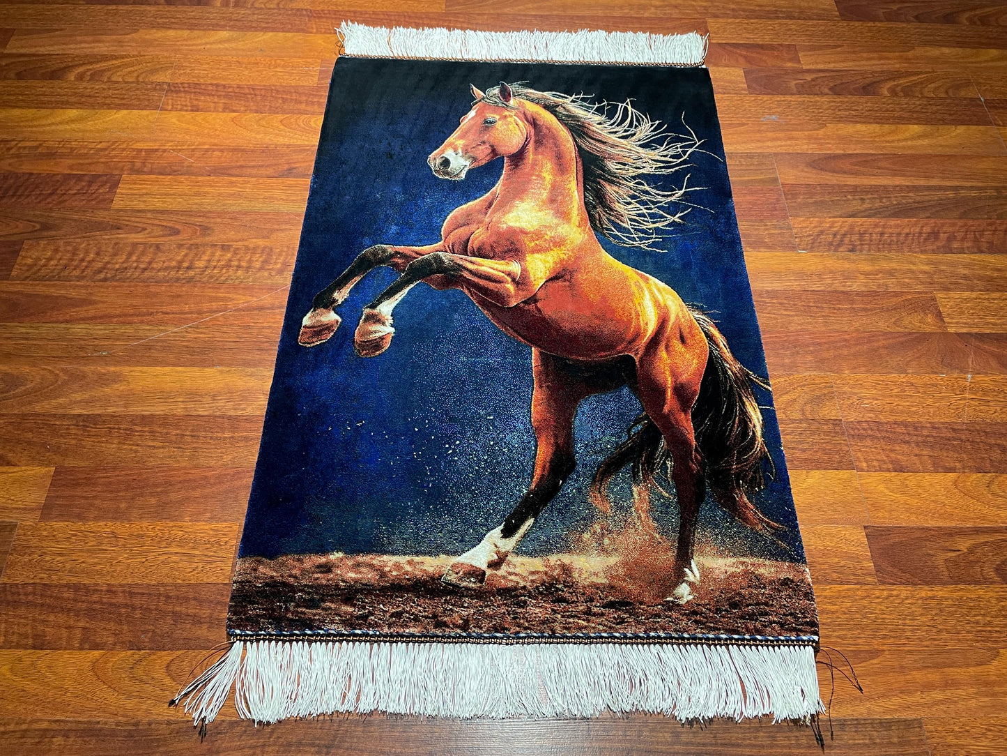 2x3 Horse Tapestry Rug, Modal Silk Wall Hanging Rug, Horse Lover Gift Rug, Decorative Animal Wall Decor Carpet
