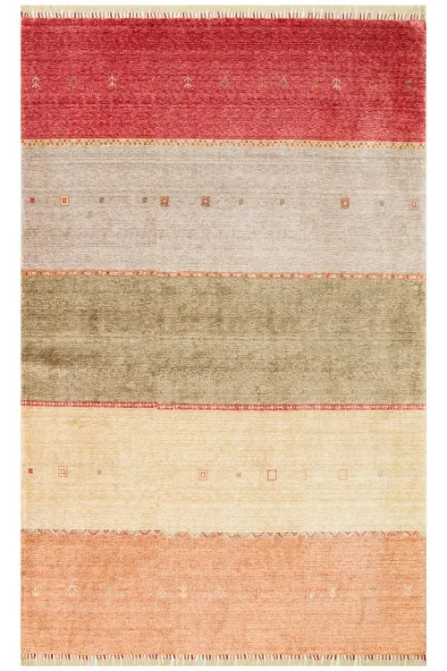 ZARA ZR 11 RED AUTUMN Otantik Desenli Özel Hav Vermeyen ve Kolay Temizlenebilir Tensel Kullanılarak El Emeği ile Özel Tezgahlarda Üretilen Modern Uşak Halısı